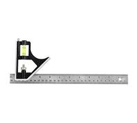 Dekton 12" Combination Square | Versatile Depth and Height Gauge | Built-In Spirit Level & Scriber | 90° & 45° Angles for Easy Layout | Reversible Protractor Head | Precision Ground Blade
