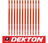 DEKTON 12 X Hacksaw Blades Standard 12 Inch Cuts Steel Wood Plastic 24 Teeth Per Inch