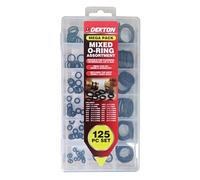 Dekton 125-Piece Seal Kit Assortment-Comprehensive O-Ring Set - Rubber Seals - Multiple Sizes Ideal for Plumbing, Automotive & Repairs | Storage Case Included