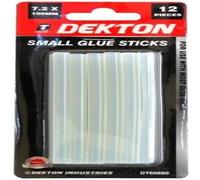 Dekton 12PC 7.2mm x 100mm Glue Sticks | Strong Bonding for Metal, Plastic, Fabric, Wood, Ribbon, Paper, and Cardboard | Quick Drying | Compatible with Most Glue Guns | Ideal for Crafting & Repairs