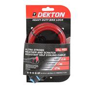 Dekton 15MM x 900MM Bike Lock | Ultra Strong & Durable | Weather & Scratch Resistant | Self-Coiling Cable | Includes 2 Keys | Ideal for Bikes, Scooters & Motorbikes | Secure Your Ride with Confidence