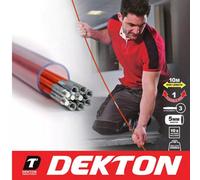 Dekton 15Pc Cable Access Kit Electrician Puller Rods Wires Draw Push Pulling 10M