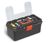 Dekton 16'' Toolbox With Lid Storage & Lift Outcarry Tray- 16"-41cm|7 Storage Compartments| Dimensions: 200mm X 410mm X 180mm| Ideal For Engineers, Workshops And Tool Storage| Durable Carry Handle