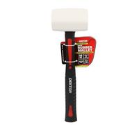 Dekton 16oz White Rubber Mallet with Fiberglass Handle-Durable & Lightweight| Non-Marring Head| Comfortable Grip| Shock-Absorbing Fiberglass Handle| Versatile Tool for Hammering, Tapping, Carpentry