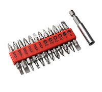 Dekton 19 Piece Assorted Power Bit Set-Bit Set And Extension Bar In A Handy Rubber Bit Housing| 60mm Magnetic Extension Bar Included| Includes: Pozi Phillips Torx| Fits Power Drills And Screwdrivers