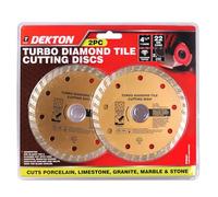 Dekton 2 Piece 115MM Diamond Turbo Disc Set | Precision Cutting for Metal, Stone, & Ceramic | Versatile Disc Sizes | Ideal for DIY Projects & Professional Use | Durable and Long-Lasting Performance