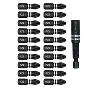 DEKTON 20Pc 25mm S2 Steel Impact Bits P22 With Extension Bar