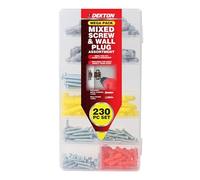 Dekton 230pcs Sheet Metal Screw & Anchor Kit - Comprehensive Assortment | Includes Screws & Anchors | Ideal for Wood, Metal & Drywall | Durable & Corrosion-Resistant | Organized Case | Versatile Use