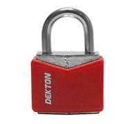 Dekton 25MM Covered Steel Padlock | Heavy-Duty with Reusable Storage Case | Includes 3 Keys | Ideal for Truckers, Farmers & Contractors | Clevis Grab Hooks | 4000lb Working Load Limit | Grade 43