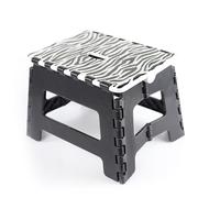 Dekton 27CM Zebra Print Step Stool, Black & White, Standard