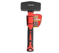 Dekton 2kg Fibreglass Club Hammer-Heavy Duty Hammer with Shock Absorbing Handle| Ideal for Demolition and Heavy Duty Tasks| Ergonomic Design for Comfort and Control| Durable and Impact Resistant Tool