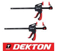 Dekton 2Pc 12" Rapid Clamp Set Quick Grip Speed Ratchet Spreader Vice Bar 300mm