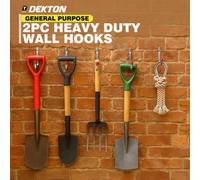 Dekton 2Pc 21.5Cm X 14.5Cm General Purpose Wall Hooks Max Capacity 15Kg, Dt70584