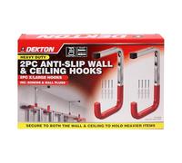 DEKTON 2PC 26cm x 15.5cm Wall & Ceiling Hooks - Heavy-Duty Hooks with Max Capacity of 40kg | Ideal for Hanging Tools and More | Durable, Rust-Resistant Metal Construction for Home, Garage, or Office