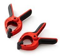 Dekton 2PC 4" Pro Clamp with 80mm Jaw Opening, Heavy Duty Rubber Non-Slip Grip, Durable Tough Plastic Construction, Hinged Jaws for Improved Grip on Uneven Surfaces, Ideal for Wood & DIY Projects