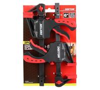 Dekton 2pc 6" Clamp Set | Heavy Duty, Durable Spring Clamps | Secure Grip for Woodworking, Crafting, and DIY Projects | Multipurpose Clamps for Home, Workshop, and Garage | Easy Tie On Card Packaging