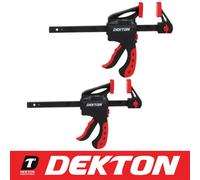 Dekton 2Pc 6" Rapid Clamp Set Quick Grip Speed Ratchet Spreader Vice Bar 150mm