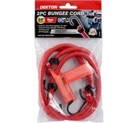 Dekton 2Pc 8mm Thick Elastic Stretch Bungee Cords Hooks Tie Down Straps Rope 24"