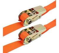 DEKTON DT70629 Endless Ratchet Strap Set, Black/Red, 25 mm x 5 m, Set of 2 Piece