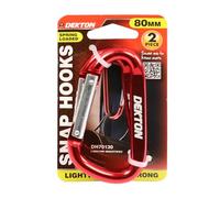 Dekton 2pc Large Carabiner Set -Heavy-Duty Metal Clips| Strong Load-Bearing Capacity|Quick-Release Locking Mechanism|Rust-Resistant Finish|Versatile Use for Gear, Keys, Accessories|Durable & Reliable