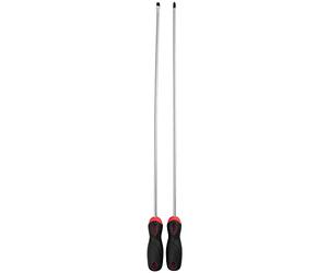 Dekton 2pc Screwdriver Set 450mm-magnetic Tip | Ultra Strong Cr-v | Includes 450mm X Pozi Pz2 And 450mm X Flat 6mm | High Torque Precision Blades | Ergonomic Non-slip Handles | Durable And Reliable