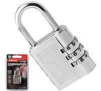 Dekton 3 Digit Combination Security Padlock Safe Luggage School Gym Locker Lock