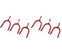 DEKTON 3 PC 8 MM Tool Hooks | Durable Hooks with Scratch-Resistant Plastic Coating | Ideal for Hanging Ladders, Bicycles, Tools, Hoses & Wood | Strong & Versatile Hanging Solution (Pack of 2)