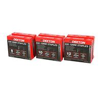 Dekton 3000pc Staple Assortment-Heavy Duty Staples for Staple Guns, 6-8-10-12mm Sizes| Ideal For Valances, Shelving, Stripping, Carpeting, Insulation| Durable Galvanized Steel| Compatible with Stapler
