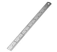 Dekton 300MM Stainless Steel Ruler - Durable Ruler with Imperial and Metric Markings, Perfect for Precision Measurement, Features Hanging Hole for Convenient Storage