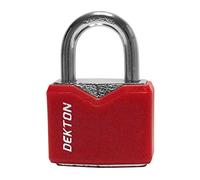 Dekton 30MM Covered Steel Padlock | Heavy-Duty with Reusable Storage Case | Includes 3 Keys | Ideal for Truckers, Farmers & Contractors | Clevis Grab Hooks | 4000lb Working Load Limit | Grade 43