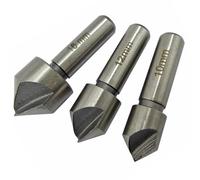 Dekton 3pc Countersink - High-Speed Steel Set Ensures Effortless Drilling with Minimal Splintering | 45 Degree Right Angle | Sizes 10, 12 & 16mm, 1/4" Hex Shank | Also Fits in Hand Drill | Durable