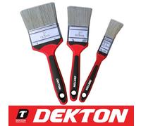 Dekton 3Pc Professional Grade Paintbrush Set Painting Decorating Emulsion Gloss