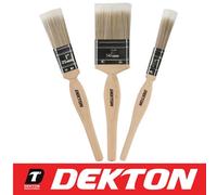 Dekton 3Pc Professional Grade Precision Paint Brush Set Decorating Diy Painting