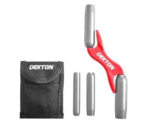 Dekton 4 In 1 Brick Jointer-Cranked design to take your hands away from the work| interchangeable double ended brick jointer 1/2" - 7/8"| Aluminium alloy handle| Threaded barrels for quick size change