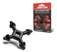 Dekton 4 in 1 Chuck Key | Durable Replacement Key for Drills and Power Tools | Hardened Steel Construction | Fits 1/4", 3/8", 1/2", and 5/8" Chuck Sizes for Versatile Use and Enhanced Performance