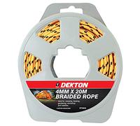 Dekton 4 MM x 20 MM Braided Rope | Versatile Use for Camping, Boating, Gardening, Workshop, and Hobbies | Durable and Strong | Ideal for Various Applications