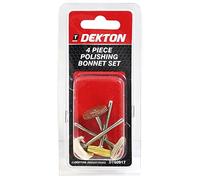 Dekton 4-Piece Polishing Bonnet Set | High-Quality Microfiber & Wool Bonnet Covers | Ideal for Auto Detailing and Home Use | Compatible with Most Polishers | Perfect for Achieving a Flawless Finish