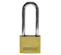 Dekton 40MM Long Shackle Titanium Plated Iron Padlock | Heavy-Duty Iron Construction with Tough Shackle | Includes 3 Steel Keys | Ideal for Gates, Sheds & Storage | Durable Locking Mechanism