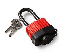 Dekton 40MM Long Shackle Waterproof Padlock | Heavy Duty with Thermoplastic Cover | Dual-Locking Levers | Pin Tumbler Mechanism | Ideal for Gates, Sheds & Storage Units | Includes 2 Keys
