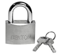 DEKTON DT70182 40MM Satin Padlock with 3 Security Keys, Silver, Set of 40 Pieces