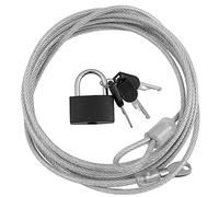 Dekton 4M x 300MM Security Steel Cable & Padlock Set | Heavy Duty Cable with PVC Coating | Includes Steel Padlock | Secure Locking with 3 Keys | Ideal for Laptops, Bikes & Monitors