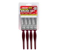 Dekton 4PC 1" Paint Brush Set - Ideal for Emulsion, Undercoat and Gloss Paint, 4 Brushes in Clam Packaging for DIY & Home Painting Projects