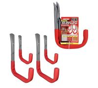 DEKTON 4PC Assorted Wall Hooks - Heavy-Duty Hooks with Max Capacity of 35kg | Ideal for Hanging Tools, Coats, Bags, and More | Durable, Rust-Resistant Metal Construction for Home, Garage, or Office