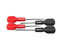 Dekton 4pc Cabinet Handle Screwdriver-4 Screwdrivers With Cabinet Handles For Extra Torque| Precision Screwdrivers For Installing And Tightening Handle| Comfortable Grip| Durable Chrome Vanadium Steel