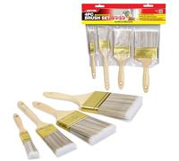Dekton 4PC Professional Grade Paint Brush Set - Ultra-Smooth Finish, Cutting-in & Flat Brushes for Precision & Large Surfaces, Compatible with Water & Oil-Based Paints