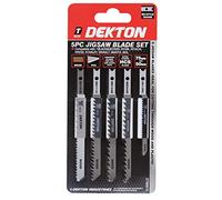 Dekton 5 PC B & D Type Jigsaw Blade Set | Includes 75mm & 50mm HCS Blades | Ideal for Wood & Plastic | Assorted for Fast, Clean Cuts | Compatible with Decker, Ryobi, Hitachi, Makita, Stanley & More