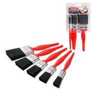 Dekton 5 PC Paint Brush Set, Red, Silver, Black, 1 Paquet/S