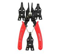 DEKTON 5 Piece Circlip Pliers Set - Precision Circlip Tool Kit for Internal & External Snap Rings - High Carbon Steel Construction, Anti-Rust Finish - I 45, 90 and 180-Degree Tips for Versatile Use