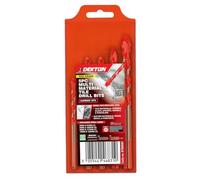 Dekton 5-Piece Multi-Material Tile Drill Bit Set for Ceramic, Porcelain, Glass, Marble, Granite, Wood, Brick & Concrete -5mm, 6mm, 8mm, 10mm Drill Bits