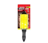 Dekton 50m Brick Line with Holder - High-Visibility Masonry String with Plastic Spindle Handle & Lock, Multi-Purpose Leveling Tool for Bricklaying, Construction & DIY